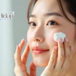 Wajah bersih tanpa jerawat dengan perawatan skincare alami.